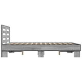 Bed frame without mattress sonoma gray 120x200 cm