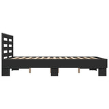 Cadre de lit sans matelas noir 140x190 cm