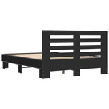 Cadre de lit sans matelas noir 140x190 cm