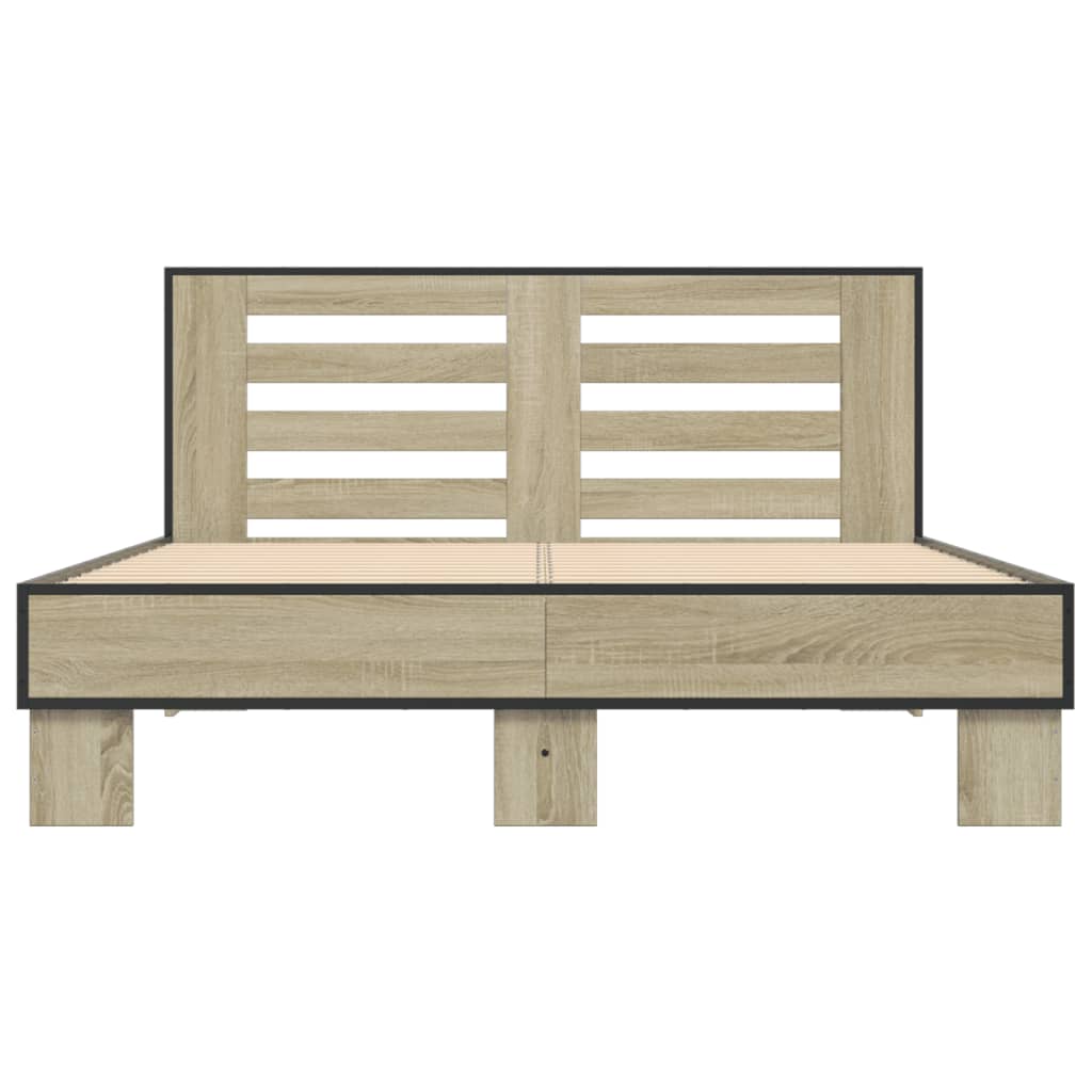 Bed frame without mattress sonoma oak 120x190 cm