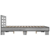 Bed frame without mattress sonoma gray 120x190 cm