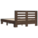 Cadre de lit sans matelas chêne marron 120x190 cm