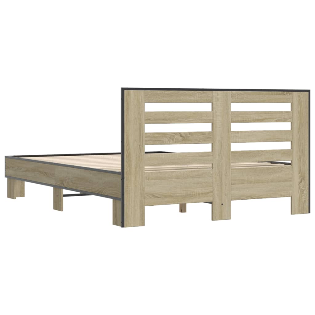 Bed frame without mattress sonoma oak 135x190 cm