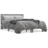 Bed frame without mattress sonoma gray 135x190 cm