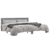 Bed frame without mattress sonoma gray 200x200 cm