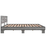 Bed frame without mattress sonoma gray 200x200 cm