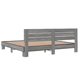 Bed frame without mattress sonoma gray 200x200 cm