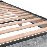 Bed frame without mattress sonoma gray 200x200 cm