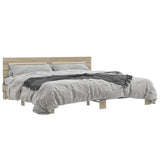 Bed frame without mattress sonoma oak 180x200 cm