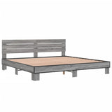 Bed frame without mattress sonoma gray 180x200 cm