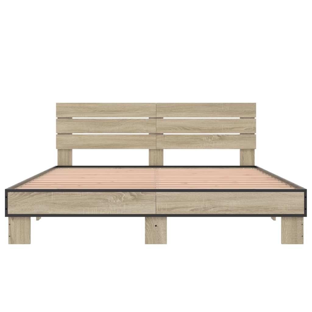 Bed frame without mattress sonoma oak 160x200 cm