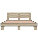 Bed frame without mattress sonoma oak 160x200 cm