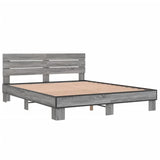 Bed frame without mattress sonoma gray 160x200 cm