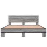 Bed frame without mattress sonoma gray 160x200 cm