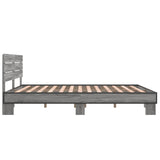 Bed frame without mattress sonoma gray 160x200 cm