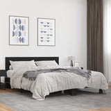 Cadre de lit sans matelas noir 150x200 cm