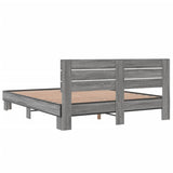 Bed frame without mattress sonoma gray 150x200 cm