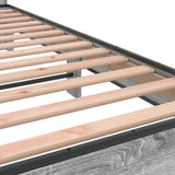 Bed frame without mattress sonoma gray 150x200 cm