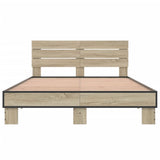 Bed frame without mattress sonoma oak 140x200 cm