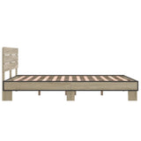 Bed frame without mattress sonoma oak 140x200 cm