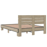 Bed frame without mattress sonoma oak 140x200 cm