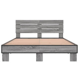 Bed frame without mattress sonoma gray 140x200 cm