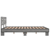 Bed frame without mattress sonoma gray 140x200 cm