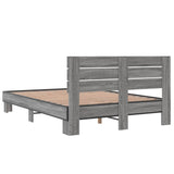 Bed frame without mattress sonoma gray 140x200 cm