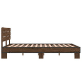 Cadre de lit sans matelas chêne marron 140x200 cm