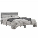 Bed frame without mattress sonoma gray 120x200 cm