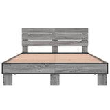 Bed frame without mattress sonoma gray 120x200 cm