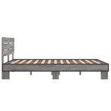 Bed frame without mattress sonoma gray 120x200 cm