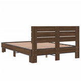 Cadre de lit sans matelas chêne marron 120x200 cm