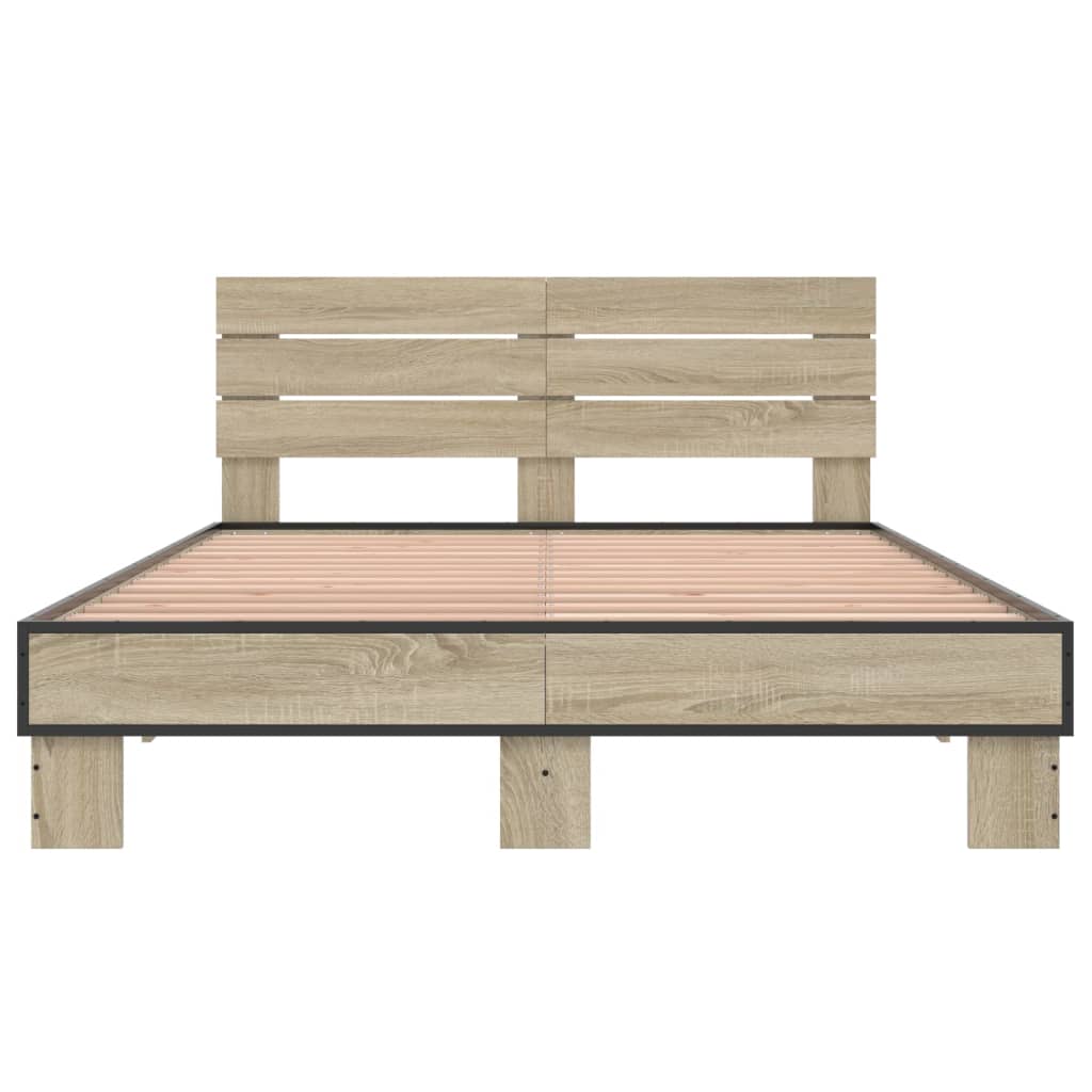 Bed frame without mattress sonoma oak 120x190 cm