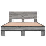 Cadre de lit sans matelas sonoma gris 120x190 cm