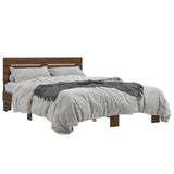 Cadre de lit sans matelas chêne marron 120x190 cm