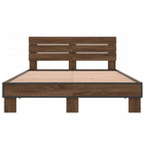 Cadre de lit sans matelas chêne marron 120x190 cm