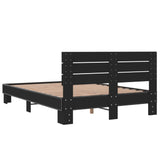 Cadre de lit sans matelas noir 135x190 cm