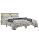 Bed frame without mattress sonoma oak 135x190 cm