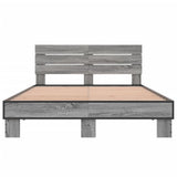 Cadre de lit sans matelas sonoma gris 135x190 cm