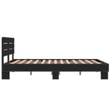 Cadre de lit sans matelas noir 140x190 cm