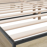 Bed frame without mattress sonoma oak 200x200 cm