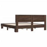 Cadre de lit sans matelas chêne marron 200x200 cm