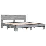 Cadre de lit sans matelas sonoma gris 180x200 cm