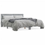 Cadre de lit sans matelas sonoma gris 160x200 cm