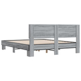 Cadre de lit sans matelas sonoma gris 160x200 cm