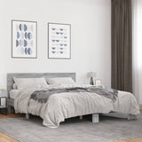 Cadre de lit sans matelas sonoma gris 150x200 cm