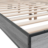 Cadre de lit sans matelas sonoma gris 140x200 cm