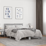 Cadre de lit sans matelas sonoma gris 140x200 cm