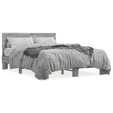 Cadre de lit sans matelas sonoma gris 120x200 cm